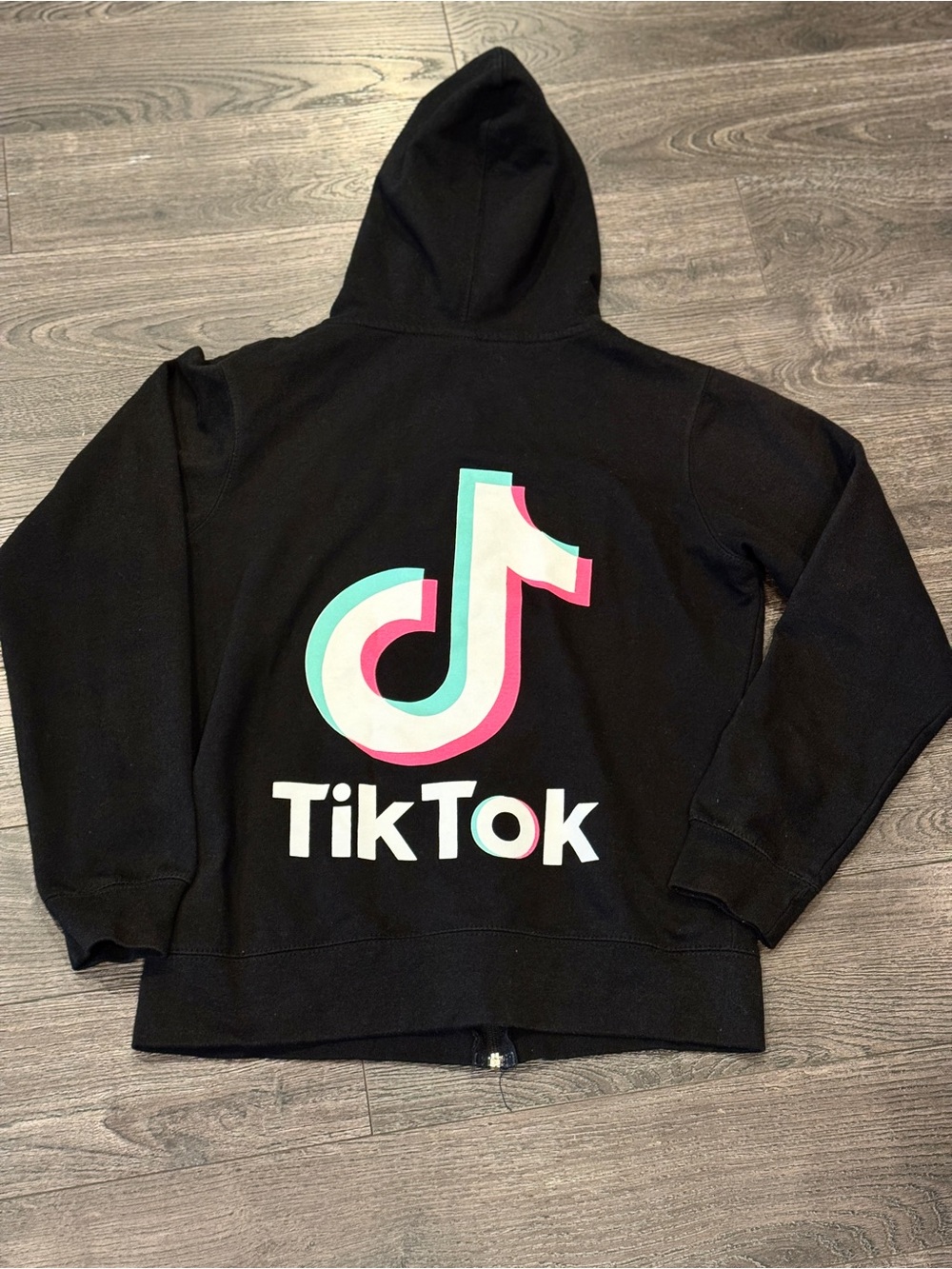 Full Zip Y XL / Adult Sm Tik Tok - Black